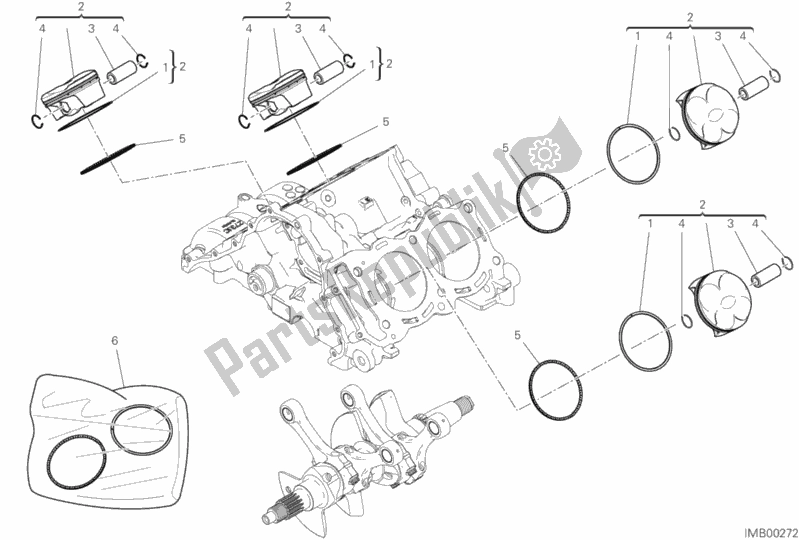 Todas as partes de Cilindros - Pistões do Ducati Superbike Superleggera V4 998 2020